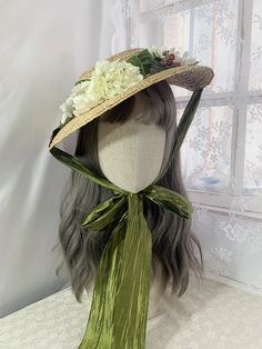 This price is for a straw hat only. Adjustable Green Fedora For Spring, Green Bohemian Hat Bands For Spring, Bohemian Green Hat Bands For Summer, Green Bohemian Hat Bands For Summer, Bohemian Green Summer Hat Bands, Green Summer Fedora With Curved Brim, Green Summer Fedora For Vacation, Green Fedora For Summer Vacation, Summer Vacation Green Fedora