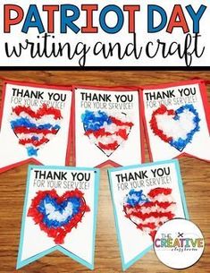 patriotic writing and craft with thank you for service