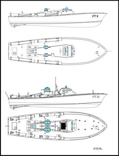 two drawings of boats in different positions