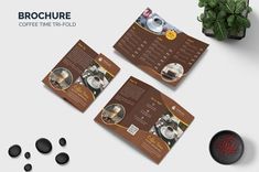 brochure design for coffee time trio - fold