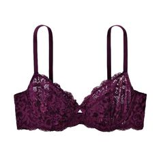 New With Tag Victoria's Secret Body By Victoria Unlined Demi Bra Underwire Cups, Adjustable Straps Very Pretty Purple Plum Lace Bra Sizes: 38c Purple Lace Bra, Purple Bra, Purple Bras, Victoria Secret Body, Purple Plum, Pretty Purple, Purple Lace, Demi Bra, Underwire Bra