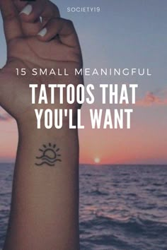 15 Small Meaningful Tattoos That You'll Want - Society19 Simbols Tattoo, Tiny Tattoos With Meaning, Meaningful Word Tattoos, Wörter Tattoos, Unique Small Tattoo, Meaningful Tattoo Quotes