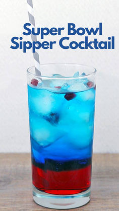 Super Bowl Sipper Cocktail Sierra Mist, 7 Up, Blue Curacao