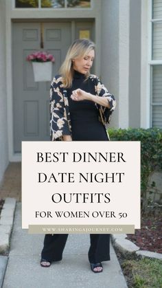 Dressing For Dinner Outfit, Dinner Theater Outfit, Date Night Casual Outfits For Women, Dinner Outfits For Women Over 50, Date Night Outfit Winter Casual Over 50, Dinner In Chicago Outfit, Dinner Out With Friends Outfit, Dinner With Girls Outfit, Dressy Casual Outfits For Women Night