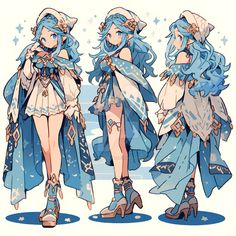 Ocean Inspired Outfits Drawing, Water Themed Outfits Drawing, Ocean Outfit Ideas, Sea Witch Character Design, Water Themed Character Design, Ocean Girl Outfits, Ocean Aesthetic Drawing, Underwater Outfit, Ocean Inspired Outfits