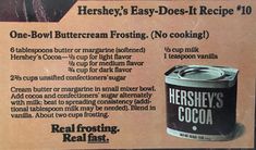 an advertisement for hershey's cocoa is shown