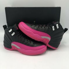 UP FOR SALE IS A 100% AUTHENTIC PAIR OF Nike Air Jordan Retro 12 Deadly pink Size 5y Condition Great condition Like new Worn only 1-2 times VIEW PICTURES TO JUDGE THE CONDITION FOR YOURSELF   Original box included and double box shipped VERY RARE TO FIND IN THIS CONDITION AND SIZE!!!  I don't see many on eBay  ANY QUESTIONS PLEASE ASK!! NO TRADES!!! CHECK OUT THE PICTURES, THESE ARE THE EXACT Shoes YOU WILL BE RECEIVING!!! SHIPPING: Shipping is not free but it is fast.  Price is based on USPS price  USPS PRIORITY MAIL (2-3 DAY DELIVERY) WE WILL PROVIDE A TRACKING NUMBER ALL SHOES WILL BE SHIPPED AFTER CLEARED PAYMENT We try to ship within 24 hours after payment, sometimes same day. (Excludes Holidays and weekends.) International shipping is available with eBay global shipping program only. Pink High-top Basketball Shoes For Streetwear, Pink Synthetic Basketball Shoes For Sports, Pink Synthetic Basketball Shoes, Pink Synthetic Basketball Shoes With Boost Midsole, Casual Pink Jordan Shoes For Streetwear, Sporty Pink Fade-resistant Sneakers, Pink High-top Breathable Basketball Shoes, Fade-resistant Pink Sneakers For Streetwear, Light Sports Pink Fade-resistant Sneakers