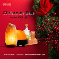 christmas sale up to 30 % off on himalayan salt, soaps, and candles