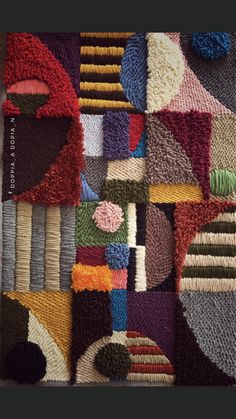 an abstract piece of art made out of knits