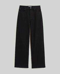 The Perfect Vintage Wide-Leg Jean | Madewell Black Wide Leg Jeans, Business Casual Winter, Business Casual Work, Fall Capsule Wardrobe, Patched Jeans, Open Knit Sweater, Madewell Jeans, Cropped Denim, Work Casual