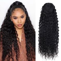 PRICES MAY VARY. 1.❤【Thick And Natural】 This drawstring ponytail extension is made of 100% imported fibers, soft and smooth, like real human hair, the overall weight of the long curly ponytail is about 160g, which is 20~30g more than most kinky curly ponytail extension for black women products on the market.the ponytail holders light and comfortable, breathable hair net and adjustable drawstring, excellent ventilation. 2.❤【Color And Curvature】The kinky curly ponytail have eight colors, such as 1 Curly Mid Ponytail Black Women, Thick Curly Ponytail, Medium Length Ponytail, Ponytail Hairstyles For Black Women Curly, Ponytail Extension For Black Women, Fake Curly Ponytail, Extended Curly Ponytail, Curly Clip In Ponytail, Puff Ponytail