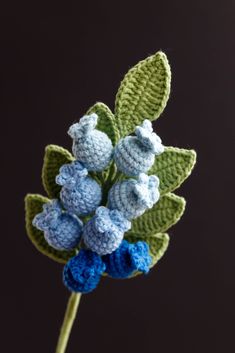 Bring the beauty of nature into your home with our Crochet Blueberry Branch – PDF Pattern with Free Video Tutorial. This charming pattern allows you to create your own lifelike blueberry branch using just a crochet hook and some yarn. Perfect for both beginners and experienced crocheters, this pattern provides detailed step-by-step instructions, accompanied by high-quality images to guide you through the process. What’s Included: A downloadable PDF pattern with easy-to-follow instruc Crochet Berries, Blueberry Branch, Crochet Blueberry, Crochet Plants, 3d Crochet, Bouquet Tutorial, Crochet Flowers Easy, Halloween Floral, Crochet Fruit