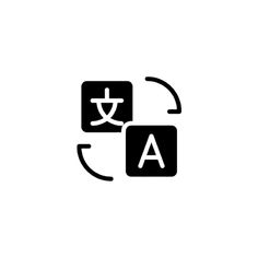 an icon with the letter a in two squares and chinese characters on each one side