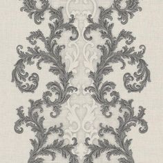 96232-5 Off-white Silver Black Wallpaper - wallcoveringsmart Hollywood Regency Interior Design, Grey Glitter Wallpaper, Versace Wallpaper, Contemporary Wallpaper Designs, Stripe Wall, Go Wallpaper, Wallpaper For Sale, Embossed Wallpaper, Versace Home