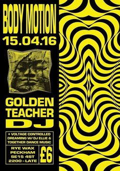 the poster for body motion's golden teacher bj, featuring an image of a man