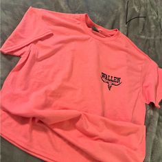 Nw/Ot Hand Pressed T Shirt Available In Medium And Large Morgan Wallen T Shirt, Morgan Wallen, Shirt Color, Colorful Shirts, Womens Tops, Tops & Tees, Pink, Women Shopping, T Shirt