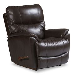 a brown recliner chair on a white background