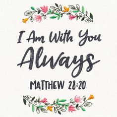 i am with you always cross stitch pattern