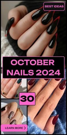 Halloween Nail Colors, November Nail Designs, Witchy Nails, Manicure Inspiration, Burgundy Nails