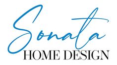 the logo for sonita home design, which has been designed to look like it is in