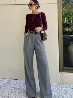 SPECIFICATIONSBrand Name: MOJOYCEStyle: CasualAge: MIDDLE AGEOrigin: Mainland ChinaCN: JiangsuSeason: Spring/SummerWaist Type: highDecoration: PleatedElasticity: Non StrechFabric Type: blendedPattern Type: StripedPant Style: Wide leg pantsMaterial: POLYESTERFit Type: LOOSE FITLength: full lengthCraft of Weaving: TATRelease Date: Summer 2024Place Of Origin: China (mainland)Closure Type: zipper flyGender: WOMENModel Number: Women PantsFront Style: Pleatedservice: dropshipping service Material: polyesterSize: S/M/LColor: as shown in figure Neutrals Work Outfit, Outfits With Trousers Classy, Winter Semi Casual Outfit Women, Dressing For Inverted Triangle Body Type, Light Summer Fall Outfits, Realtor Fits, Mid 20s Outfits, Mid 20s Fashion Outfits, Grown Woman Aesthetic