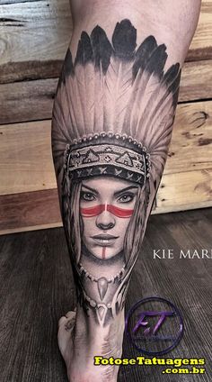 Tato Joker, Native Indian Tattoos, Indian Girl Tattoos, Indian Skull Tattoos, Native American Tattoo Designs, Headdress Tattoo, Lion Tattoo Sleeves, Native American Tattoo, American Indian Tattoos