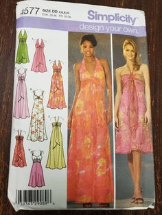 a woman's dress and top sewing pattern