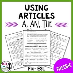 using articles to write an article for esl students with freebien com, click the image below