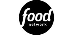 the food network logo is black and white