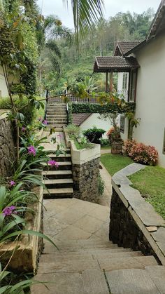 a house with steps leading up to it