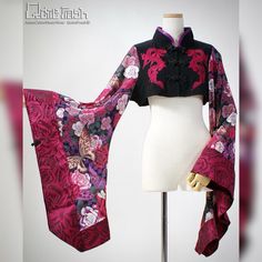 Brand: Qutiefrash Style: Dragon And Flower Shrug / Bolero Size: Free Size - Good For A Small / Medium :) Condition: Like New , With Tags Bought At Their Americamura Osaka Boutique While Traveling In Japan! High Quality Alternative Jfashion Wa Goth Aesthetic Bolero / Shrug. Features Magenta Dragon Chest Embroidery, Zip Up And Chinese Knot Closures, Mandarin Collar With Purple Trim, And Statement Traditional Belle Sleves With A Fun And Modern Rose Floral And Butterfly Pattern. I Really Love This P Fox Kimono, Magenta Dragon, Cat Jacket, Rave Looks, Purple Gothic, Purple Trim, Bolero Shrug, Sewing 101, Jirai Kei