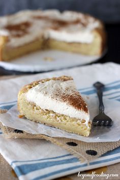 a piece of cake sitting on top of a white plate