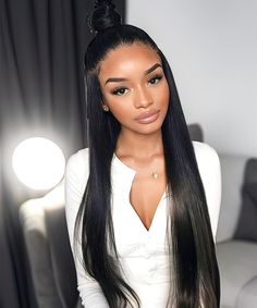 Silky Straight 360 Lace Front Wig High Quality Human Hair Wigs 180% Density Wigs 360 Lace Frontal Wig, Sleek Updo, Updo Styles, Effortless Beauty, 360 Lace Wig, Colored Wigs, Body Wave Wig, Short Bob Wigs, Headband Wigs