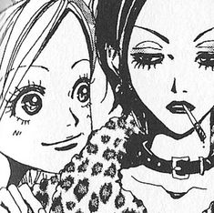 two girls with their faces drawn in black and white