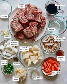 Galbi Korean Food, Jjamppong Recipe Korean Food, Beef Galbi Recipe, Kalbi Jim Recipe, Korean Galbi Jim, Beef Galbi Jjim, Korean Simple Recipes, Galbi Jjim Recipe Korean Beef, Jokbal Korean Food