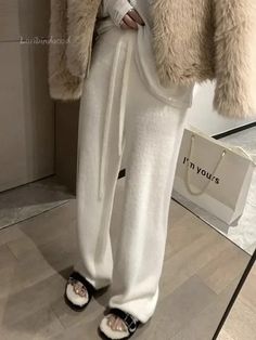 Color: white, size: S Pants Korean, Straight Trousers, Loose Pants, Office Ladies, Womens Fall, Autumn And Winter, Fashion Pants, Women Brands, Floor Length