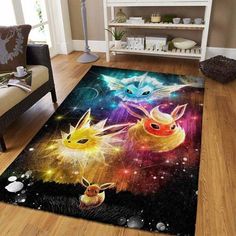 the rug has two pokemons on it