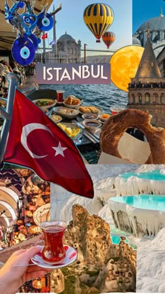 the collage shows many different pictures including turkey, turkey and other countries with flags