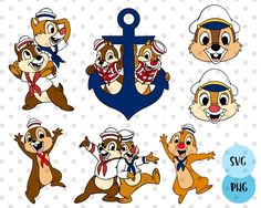 an image of cartoon animals in sailor costumes