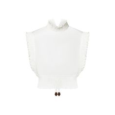 LOUIS VUITTON® - Ruffle Trim Top - White Louis Vuitton Clothes, Louis Vuitton Top, Louis Vuitton Dress, Ruffle Trim Top, Louis Vuitton Collection, Black Tweed, Classy Casual, Trim Top, Cute Tops