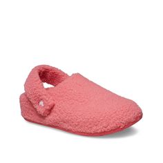 Crocs-Classic Cozzzy Slipper Great for staying comfy at home, the Classic Cozzzy slipper from Crocs brings a cushy highlight to your lougnge-ready look. Faux shearling, a cushioned footbed, and a grippy sole provide support underfoot. Cozy Soft Synthetic Slippers, Comfortable Fluffy Synthetic Slippers, Cozy Pink Synthetic Slippers, Comfy Pink Slippers With Cushioned Footbed, Comfortable Fluffy Pink Slippers, Comfortable Pink Fluffy Slippers, Cozy Synthetic Slippers, Crocs Pink, Pink Crocs