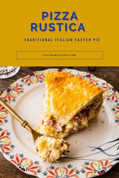 A slice of pizza rustica, perfect for your Easter table. Italian Ham Pie Easter, Italian Easter Spaghetti Pie, Pizzagaina Recipe Easter Traditions, Pizza Rustica Italian Easter, Italian Easter Pie Pizza Rustica, Easy Baked Chicken Thighs, Oven Baked Cod, Italian Easter Pie, Leftover Pot Roast