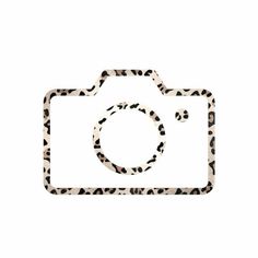 an animal print camera with a white background