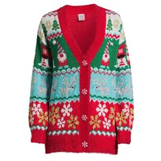 Spread Holiday Cheer With This Holiday Time Women's Ugly Christmas Cardigan ( Gnome Multi-Colored ) This Cardigan Embraces The Festive Tradition Of Ugly Christmas Sweaters With Its Playful And Whimsical Design Whether You're Attending An Ugly Sweater Party Or Simply Want To Embrace The Holiday Spirit, This Cardigan Is The Perfect Choice Made With Soft And Cozy Fabric, This Cardigan Offers Comfort And Style Women's Size Medium ( 8-10 ) 28" Length 22" Armpit To Armpit 23" Sleeves 100% Soft Stretch Black Cropped Cardigan, Lightweight Open Front Cardigan, Flare Sleeve Sweater, Hooded Cardigan Sweater, Christmas Cardigan, Fair Isle Cardigan, Ugly Christmas Sweaters, Ugly Sweater Party, Merino Wool Cardigan