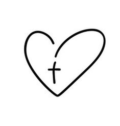 a heart with a cross inside it