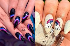 21 Pride Nail Art Ideas to Celebrate the Rainbow Let's Eat Cake Young Miko Nails, Bisexual Nails, Hidden Wallpaper, Wallpaper Subtle, Pride Nail, Bisexual Wallpaper, Wine Red Nails Acrylic, Red Nails Acrylic Square, Nails Acrylic Square Long