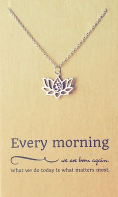 Amara Yoga Jewelry, OM Lotus Flower Necklace by Quan Jewelry. Free Shipping U.S. (Use code: INHALELOVE) www.quanjewelry.com Om Jewelry, Om Necklace, Lotus Flower Necklace, Yoga Jewelry, Fashion Mode, Flower Necklace, Lotus Flower, Buddhism, Namaste