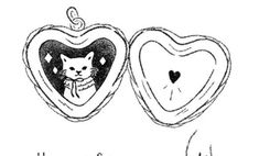 two hearts with cats in them and the words happy valentine's day written below