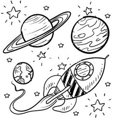 the planets and stars coloring pages for kids to print on their own wallpapers