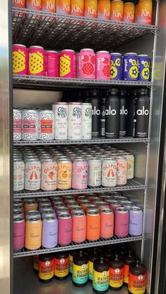 a vending machine filled with lots of drinks